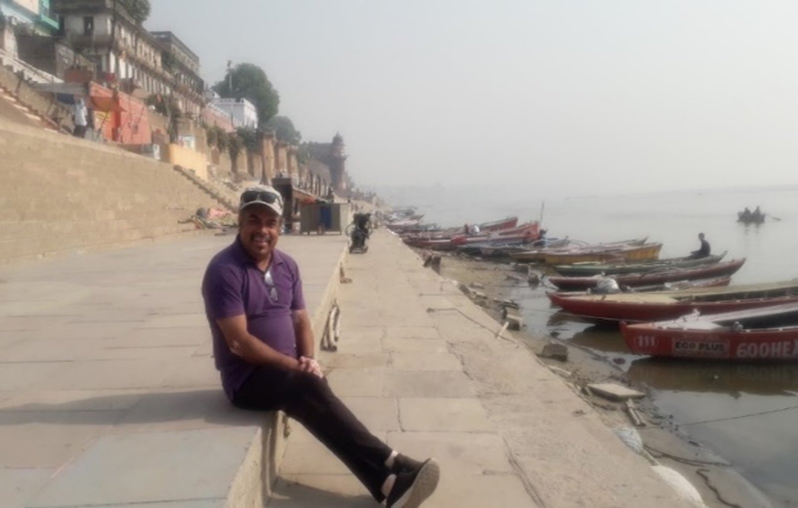 ramesh nambiar at Varanasi enjoy tour Ramesh Nambiar at Varanasi