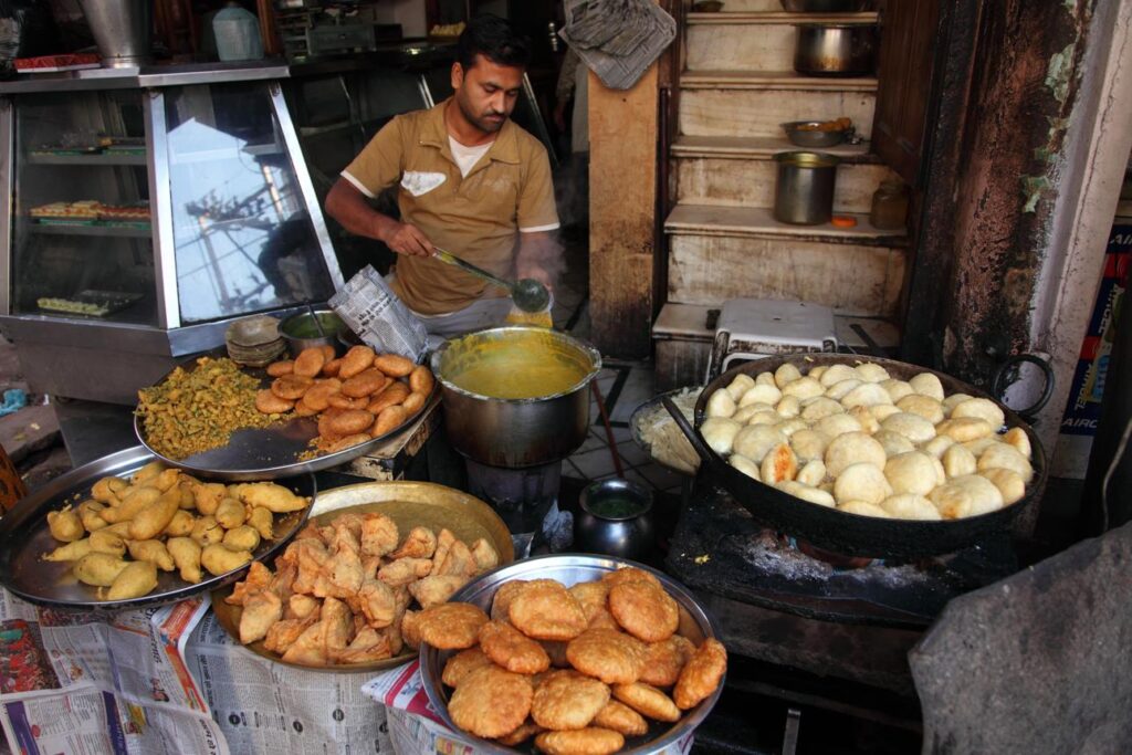 Cultural tour travelers exploring traditional Indian heritage sites